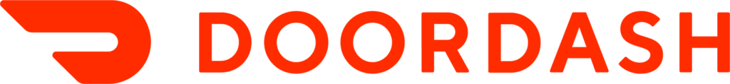 Doordash red text logo